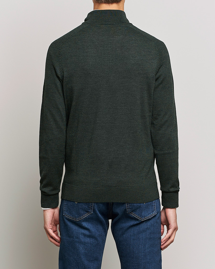 Hombres | Jerséis y prendas de punto | Morris | John Merino Half Zip Olive