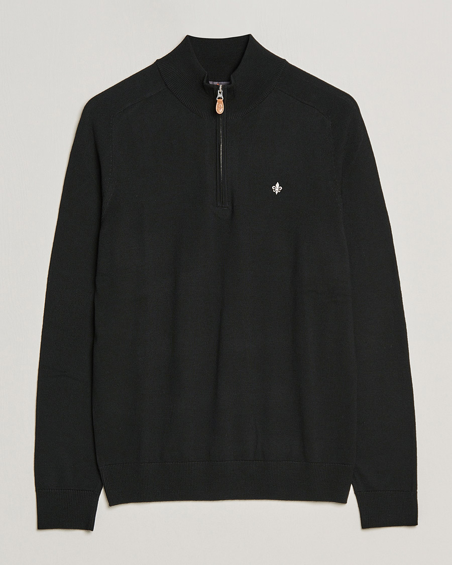 Hombres | Jerséis y prendas de punto | Morris | John Merino Half Zip Black