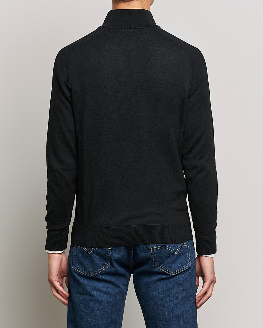 Hombres | Jerséis y prendas de punto | Morris | John Merino Half Zip Black