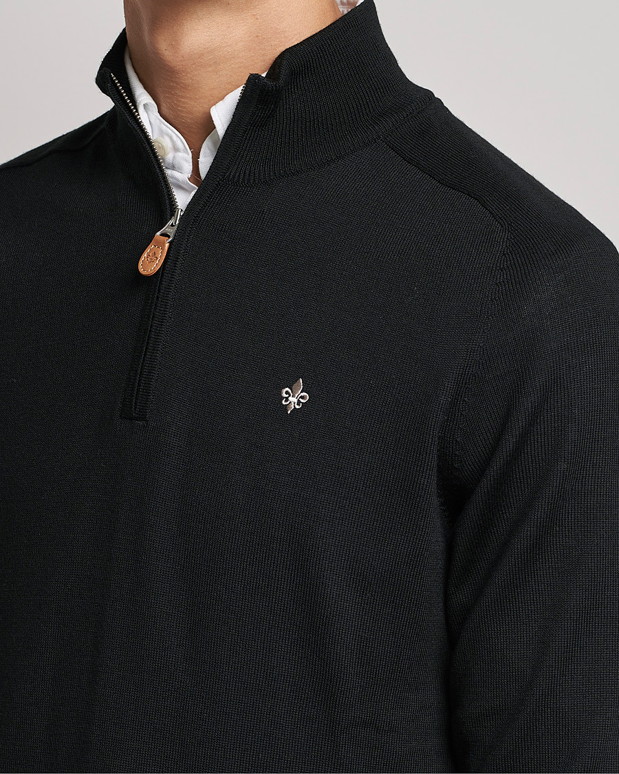 Hombres | Jerséis y prendas de punto | Morris | John Merino Half Zip Black