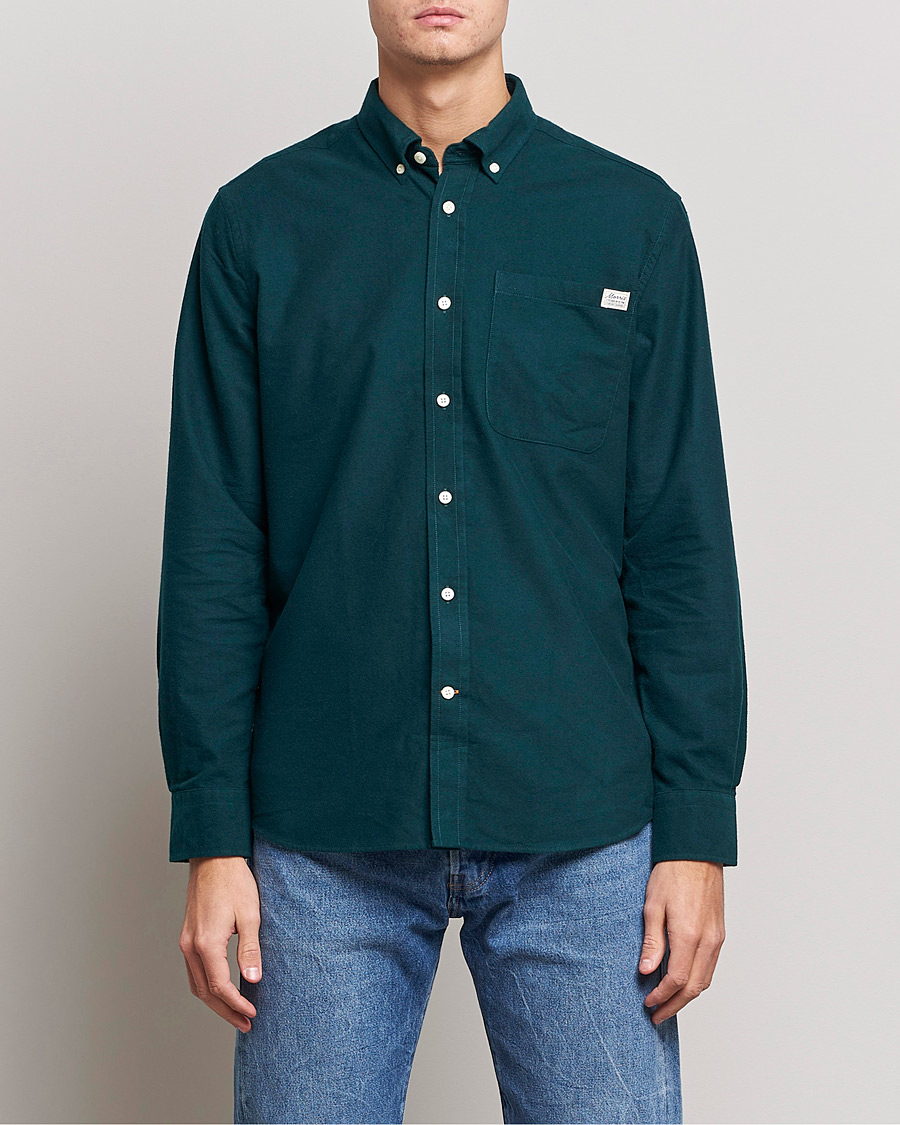 Hombres | Camisas | Morris | Original Brushed Oxford Shirt Green