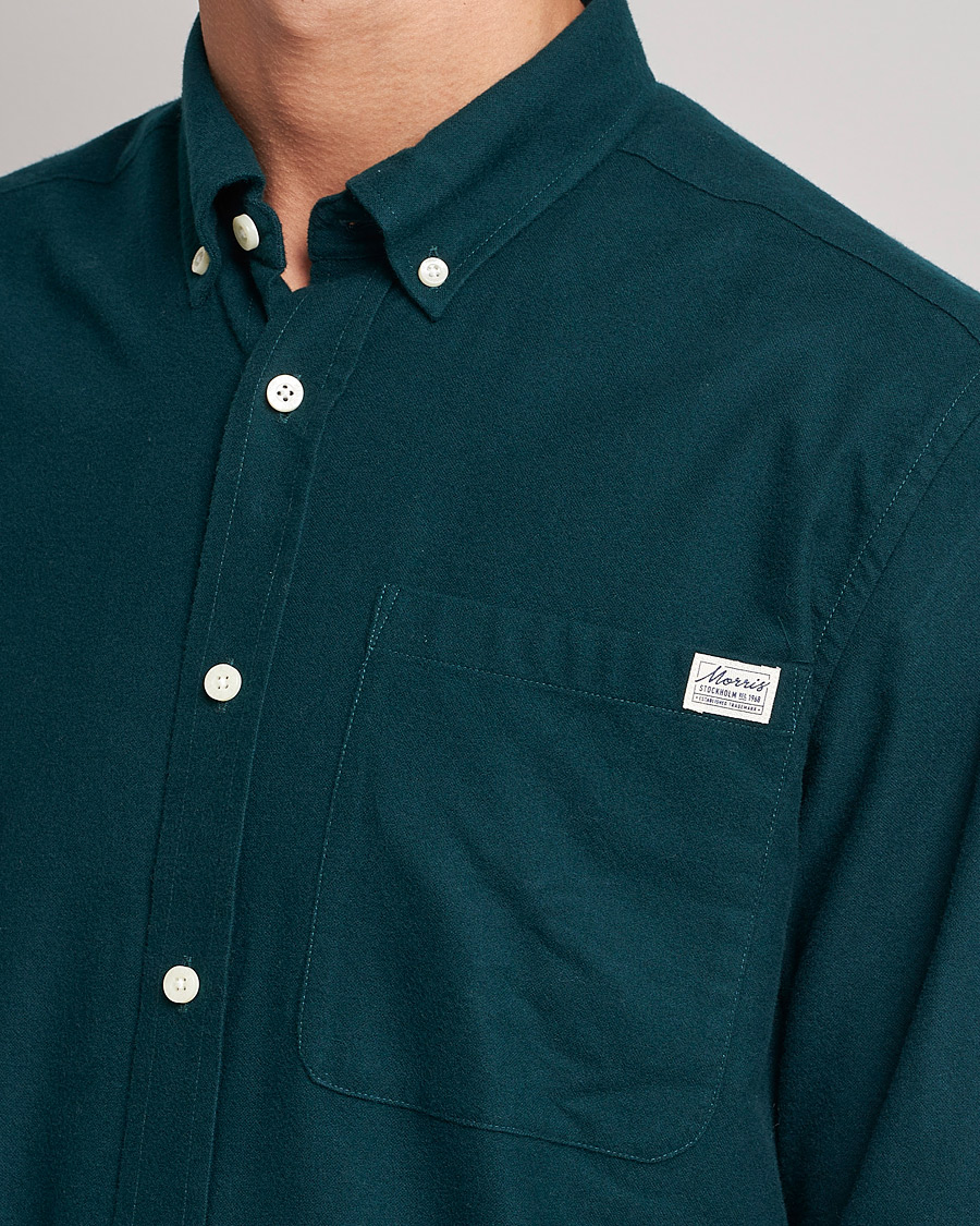 Hombres | Camisas | Morris | Original Brushed Oxford Shirt Green