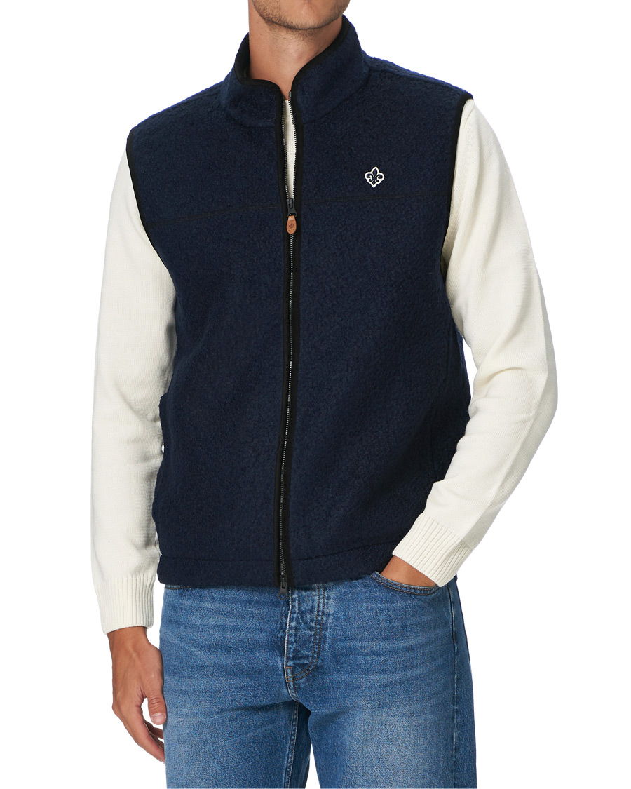 Hombres | Chalecos | Morris | Whitfield Pile Vest Navy