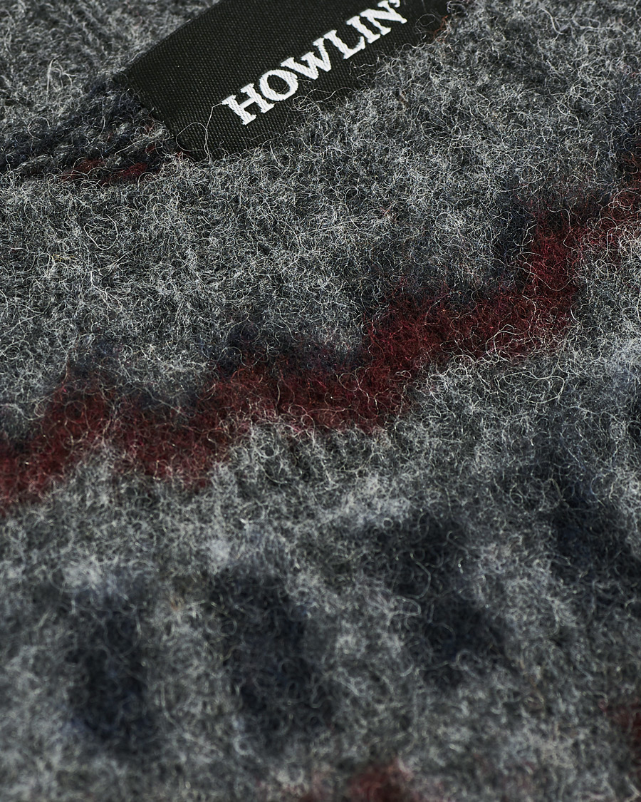 Hombres | Jerséis y prendas de punto | Howlin' | Brushed Wool Fair Isle Crew Sweater Oxford