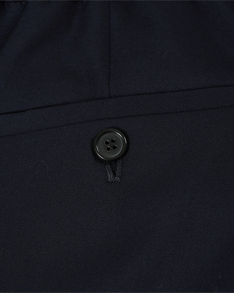 Hombres | Pantalones | Paul Smith | Drawstring Elastic Wool Pant Navy