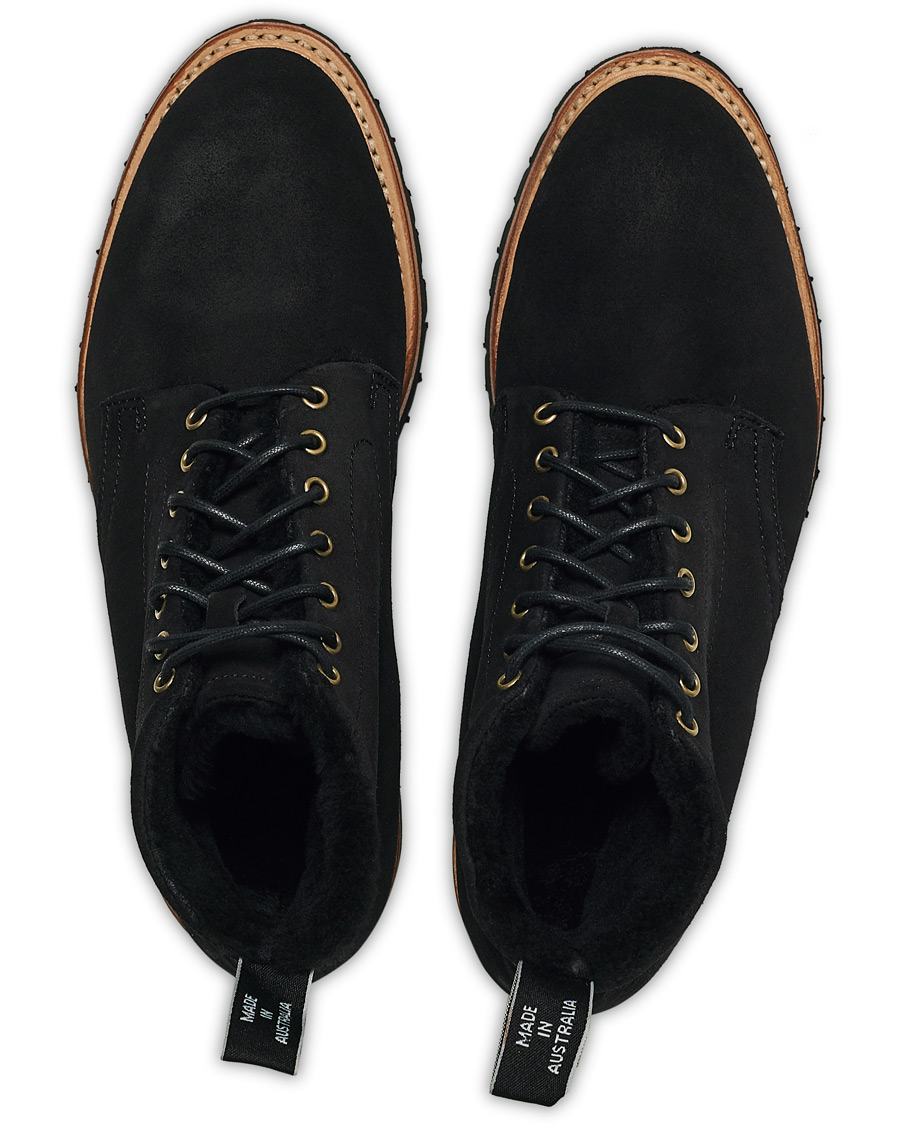 Hombres | R.M.Williams Urban Rickaby Shearling Boot Nero Suede | R.M.Williams | Urban Rickaby Shearling Boot Nero Suede