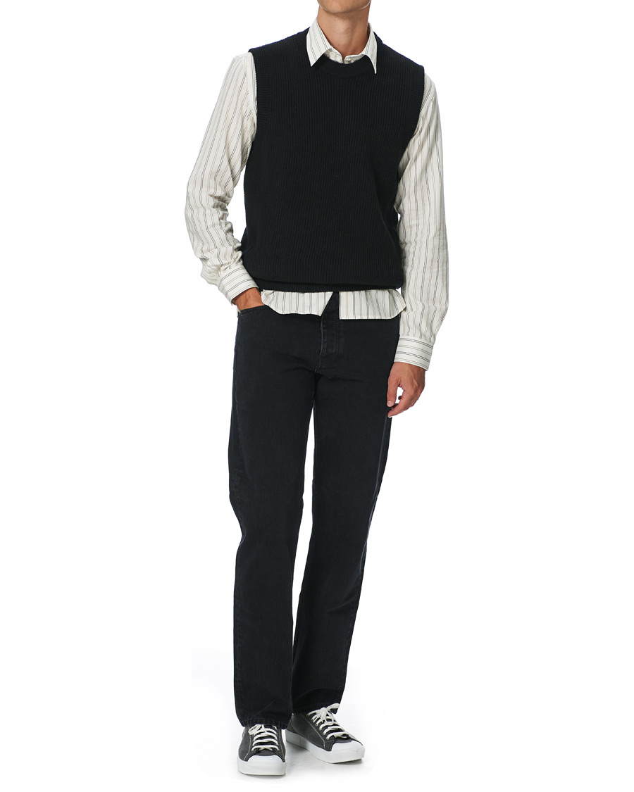 Hombres | Camisas | Sunflower | Dan Striped Cotton Shirt Off White 