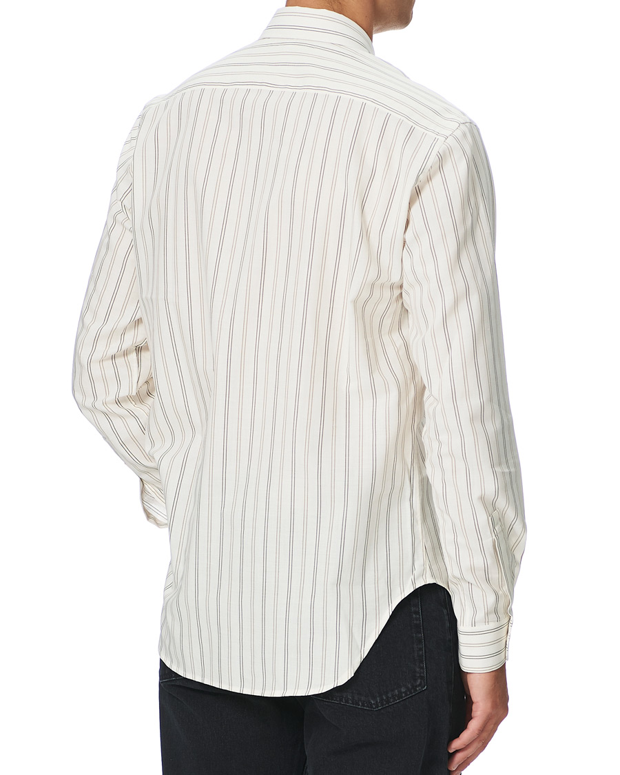 Hombres | Camisas | Sunflower | Dan Striped Cotton Shirt Off White 
