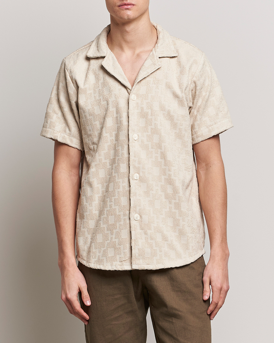 Hombres | Camisas | OAS | Machu Terry Short Sleeve Shirt Beige