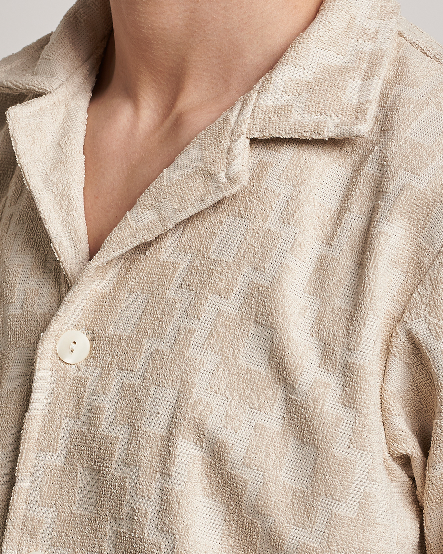 Hombres | Camisas | OAS | Machu Terry Short Sleeve Shirt Beige