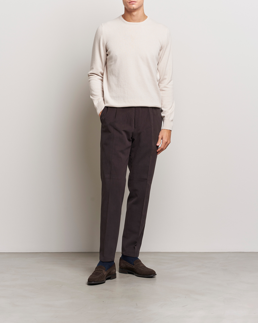 Hombres | Jerséis y prendas de punto | Gran Sasso | Wool/Cashmere Crew Neck Cream