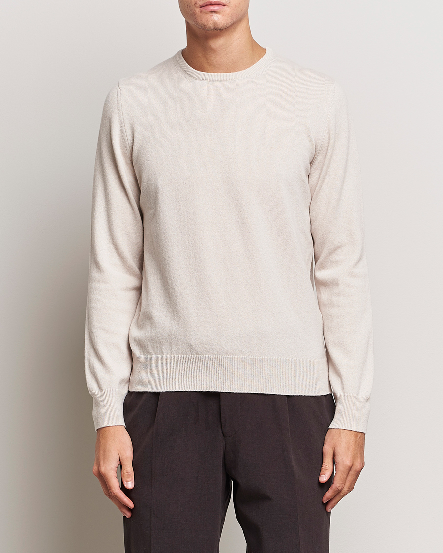 Hombres | Jerséis y prendas de punto | Gran Sasso | Wool/Cashmere Crew Neck Cream