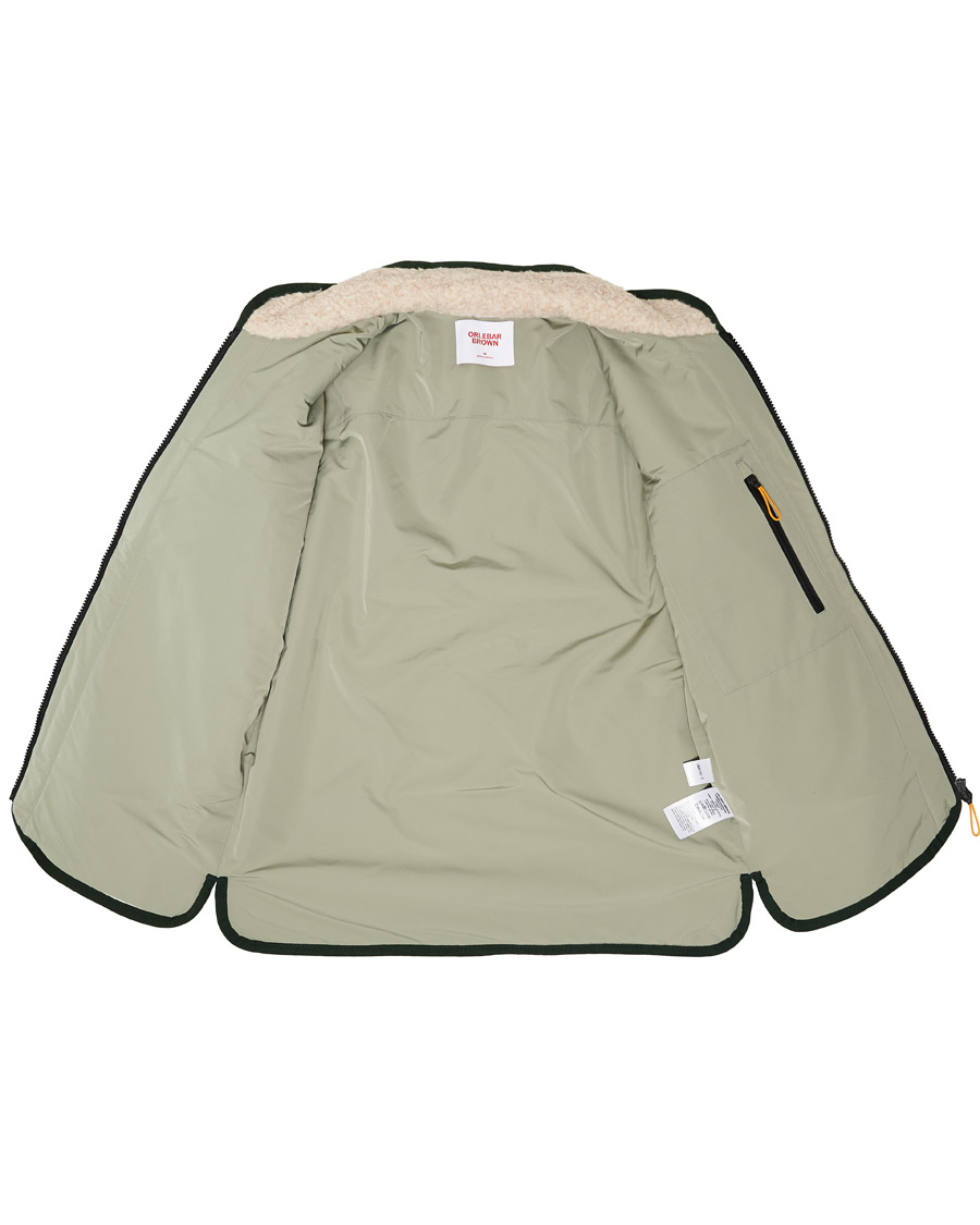 Hombres | Jerséis y prendas de punto | Orlebar Brown | Baird Fleece Full Zip Dune/Artichoke