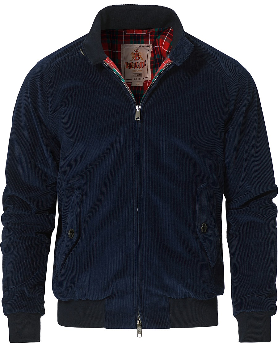 Hombres | Abrigos y chaquetas | Baracuta | G9 Padded Corduroy Harrington Jacket Navy