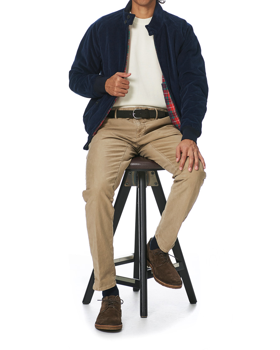 Hombres | Abrigos y chaquetas | Baracuta | G9 Padded Corduroy Harrington Jacket Navy