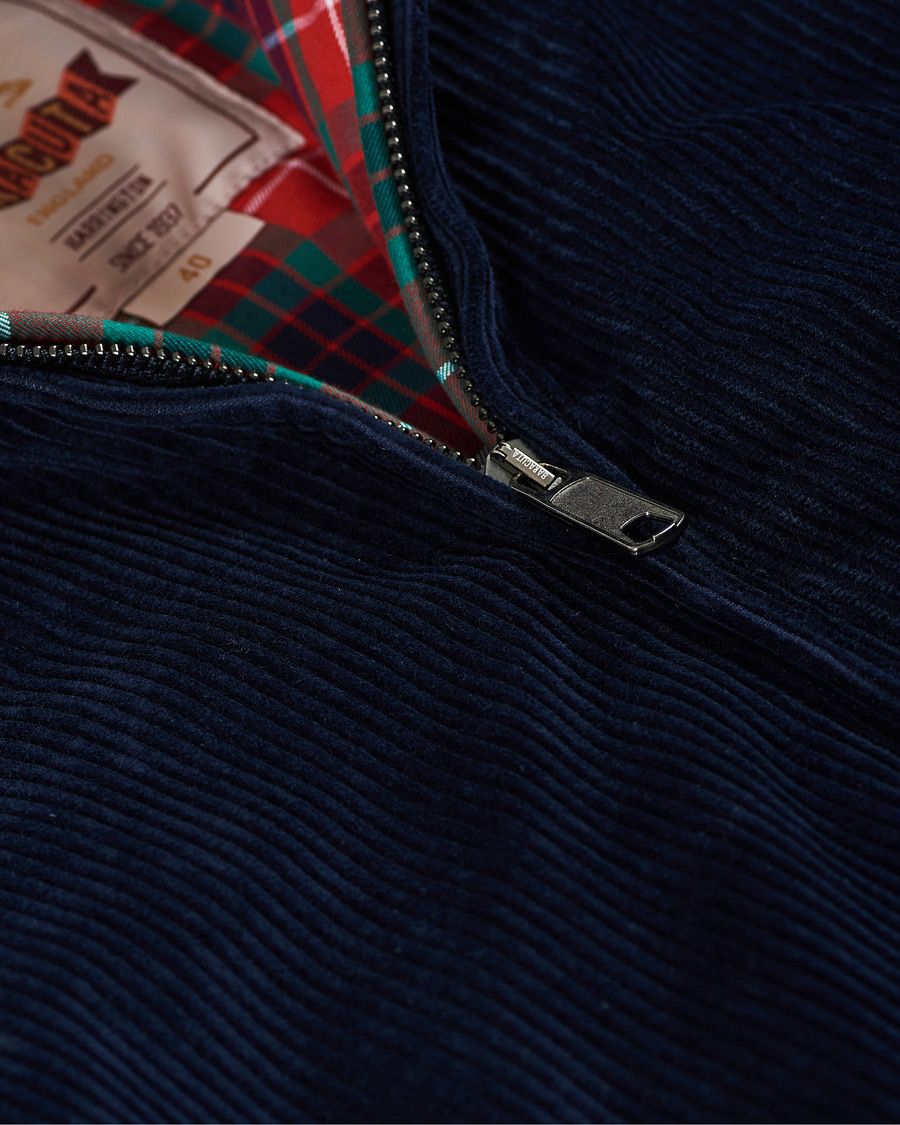 Hombres | Abrigos y chaquetas | Baracuta | G9 Padded Corduroy Harrington Jacket Navy