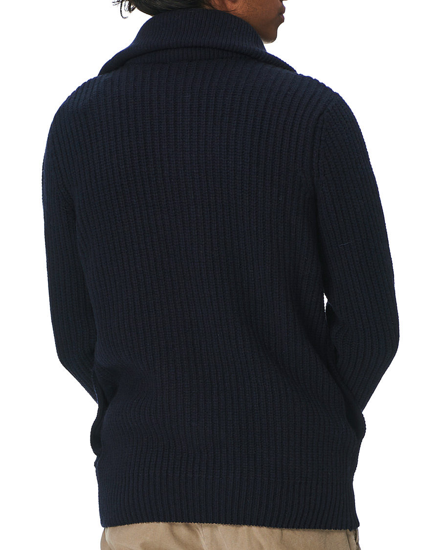 Hombres | Jerséis y prendas de punto | Armor-lux | Ribbed Zip Sweater Navy