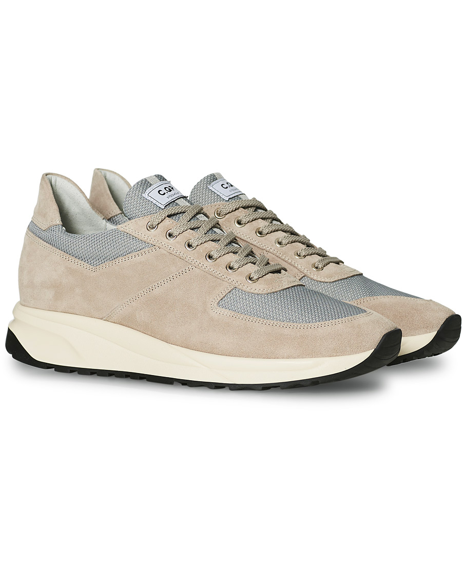 Hombres | C.QP Stride Suede/Mesh Running Sneaker Stone Grey | CQP | C.QP Stride Suede/Mesh Running Sneaker Stone Grey