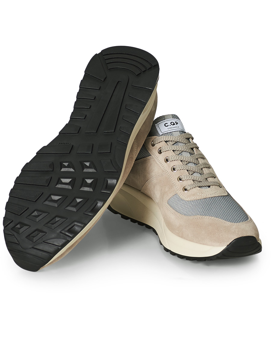 Hombres | C.QP Stride Suede/Mesh Running Sneaker Stone Grey | CQP | C.QP Stride Suede/Mesh Running Sneaker Stone Grey