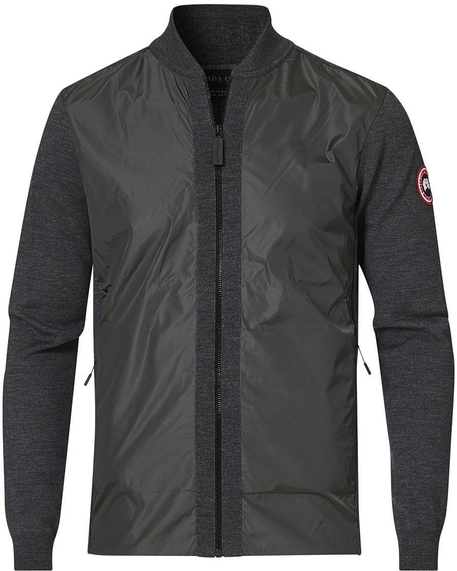 Hombres | Jerséis y prendas de punto | Canada Goose | Windbridge Full Zip Sweater Iron Grey