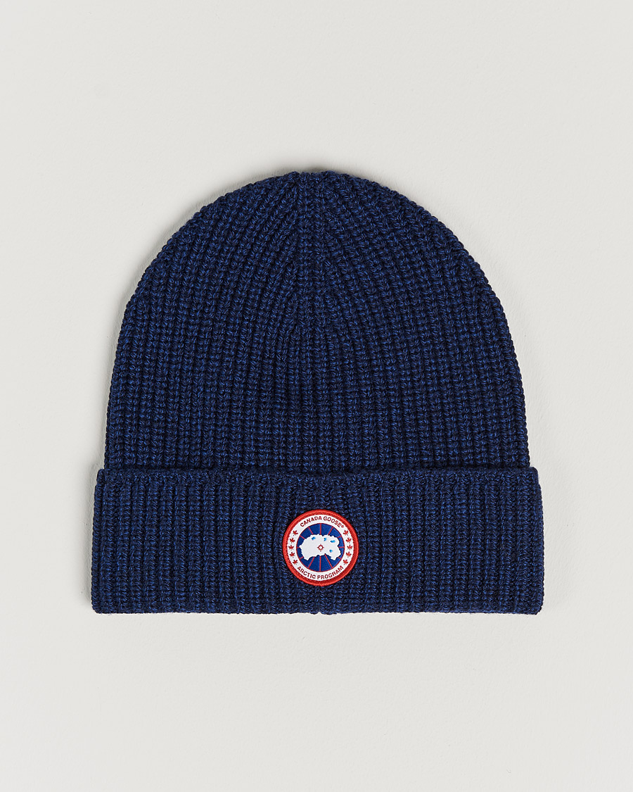Hombres | Canada Goose Arctic Disc Rib Toque Navy Heather | Canada Goose | Arctic Disc Rib Toque Navy Heather