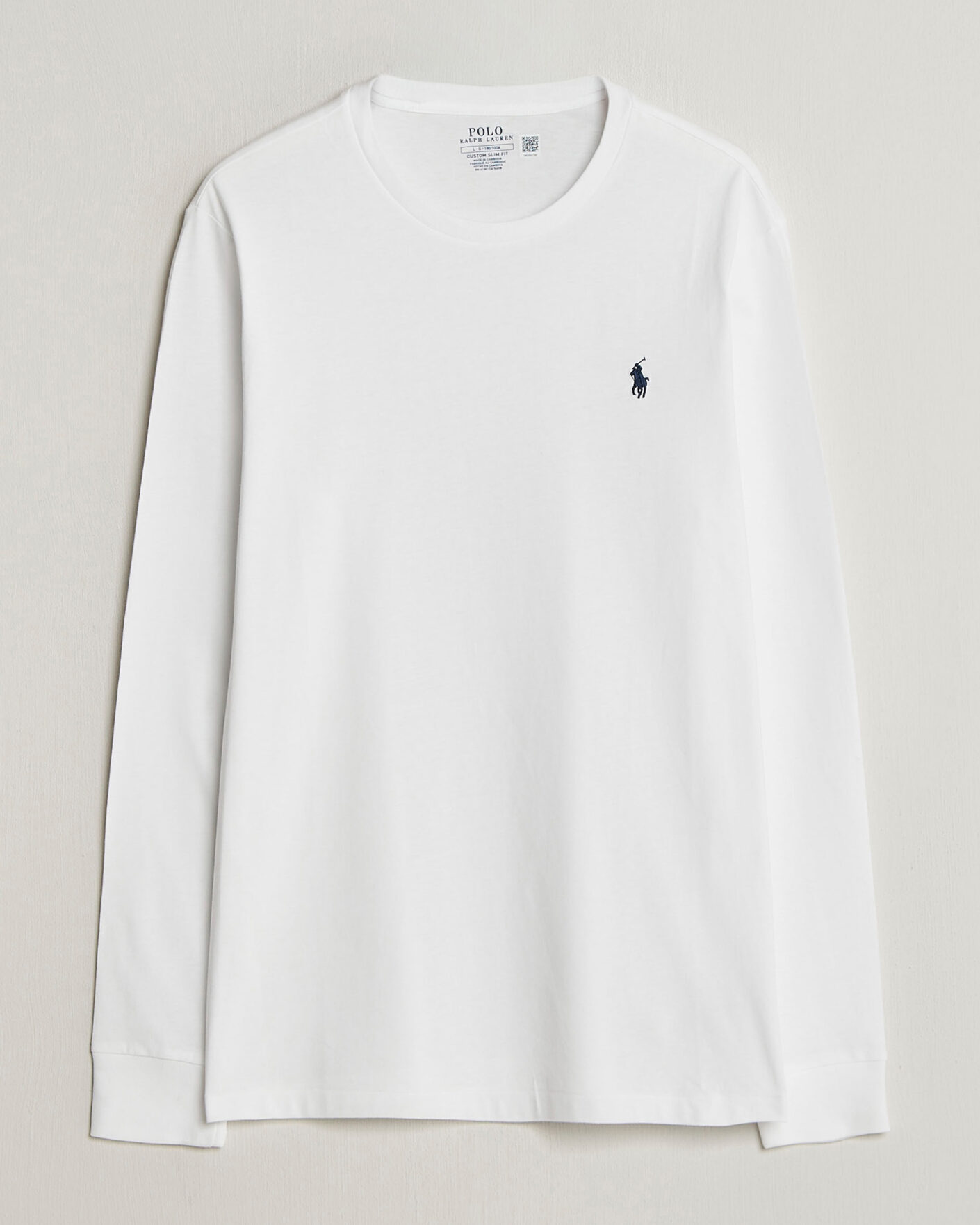 Hombres | Camisetas | Polo Ralph Lauren | Custom Slim Fit Long Sleeve Tee White