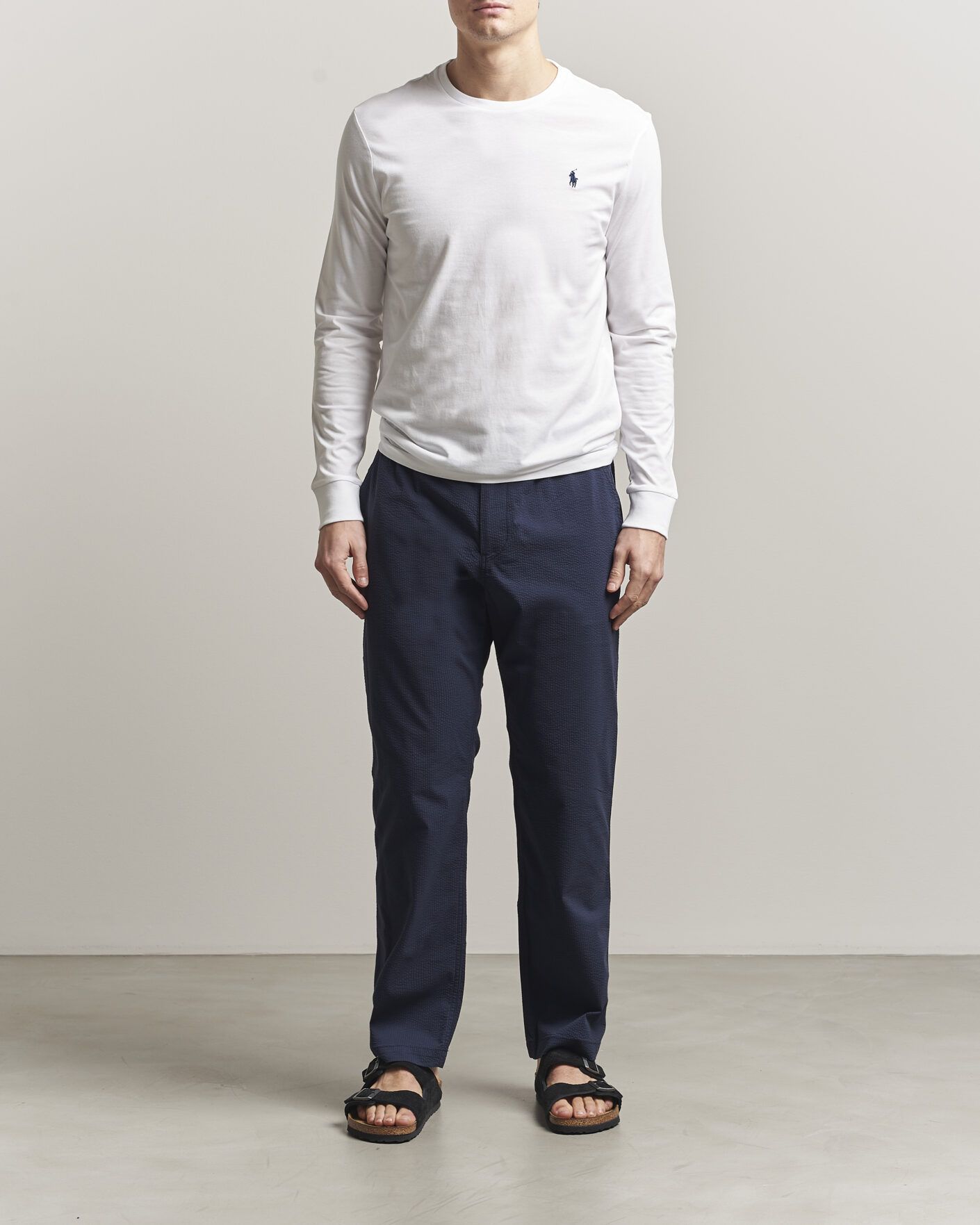 Hombres | Camisetas | Polo Ralph Lauren | Custom Slim Fit Long Sleeve Tee White