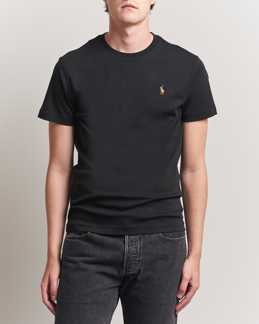 Hombres | Camisetas | Polo Ralph Lauren | Luxury Pima Cotton Crew Neck T-Shirt Black