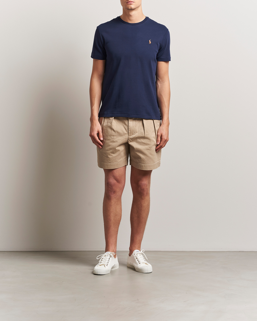 Hombres | Camisetas | Polo Ralph Lauren | Luxury Pima Cotton Crew Neck T-Shirt Refined Navy