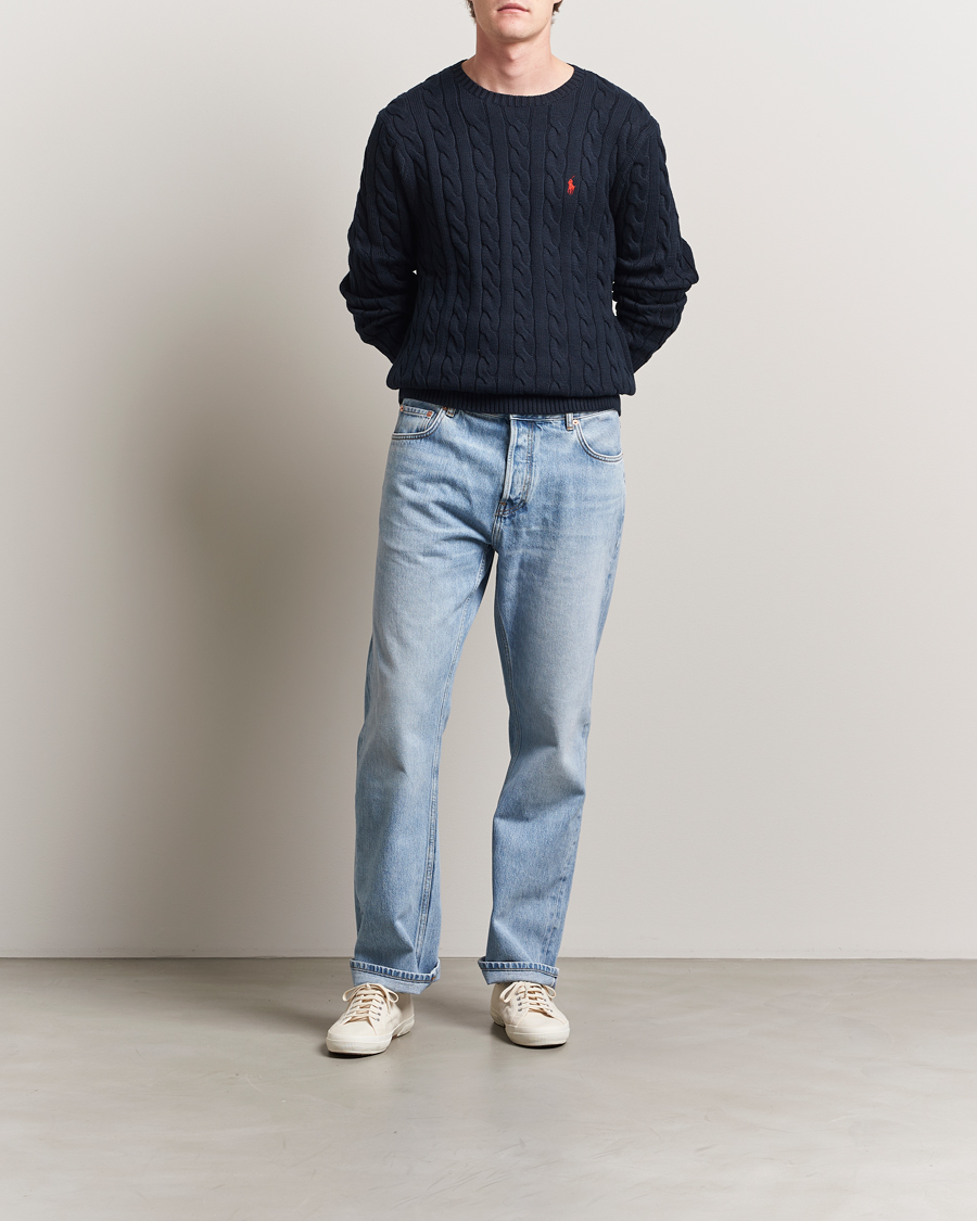 Hombres | Jerséis y prendas de punto | Polo Ralph Lauren | Cotton Cable Pullover Hunter Navy