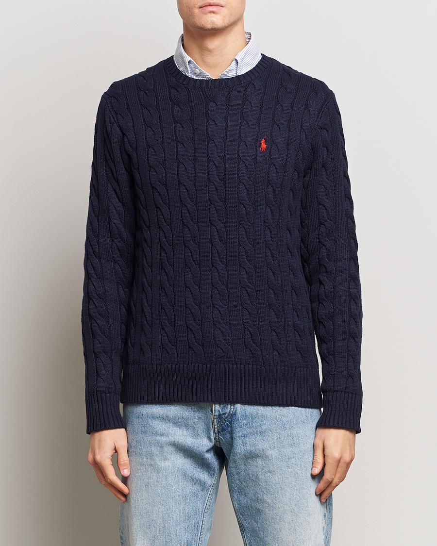 Hombres | Only Polo | Polo Ralph Lauren | Cotton Cable Pullover Hunter Navy
