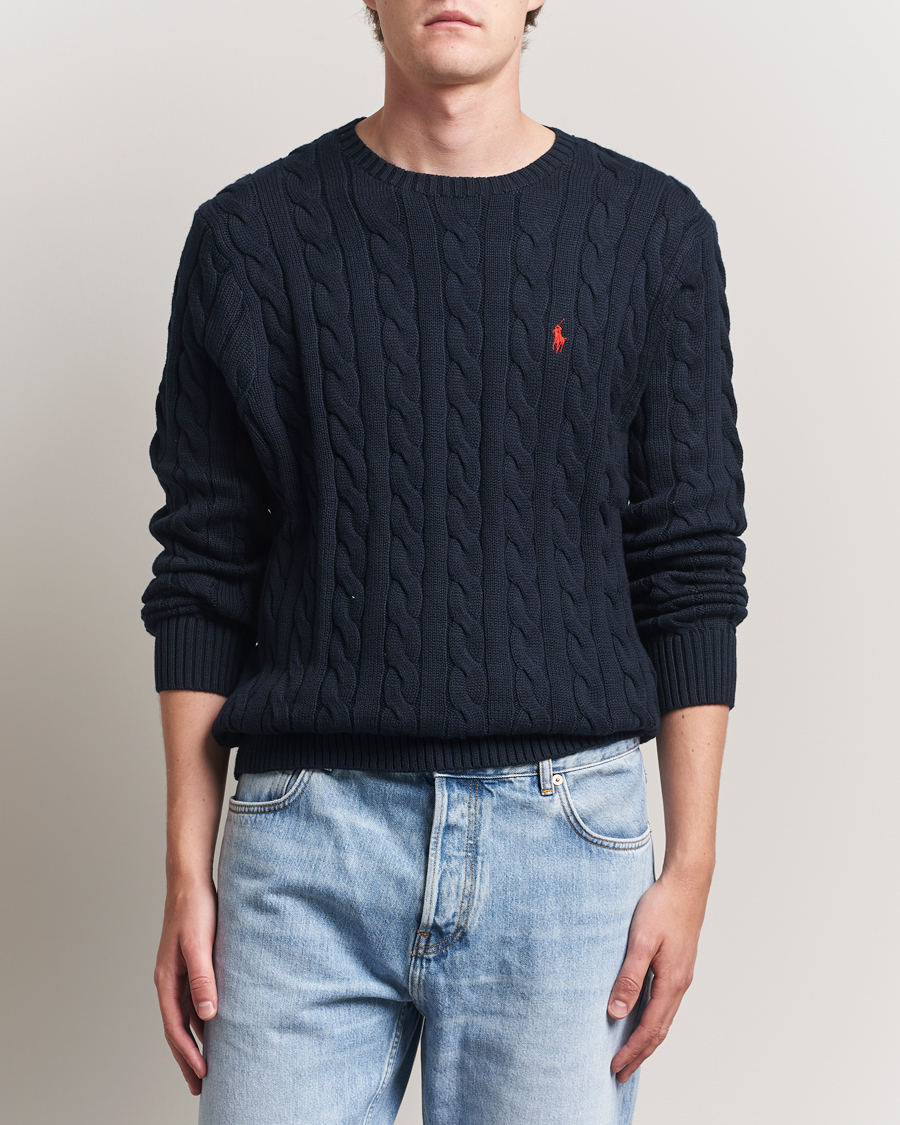 Hombres | Jerséis y prendas de punto | Polo Ralph Lauren | Cotton Cable Pullover Hunter Navy