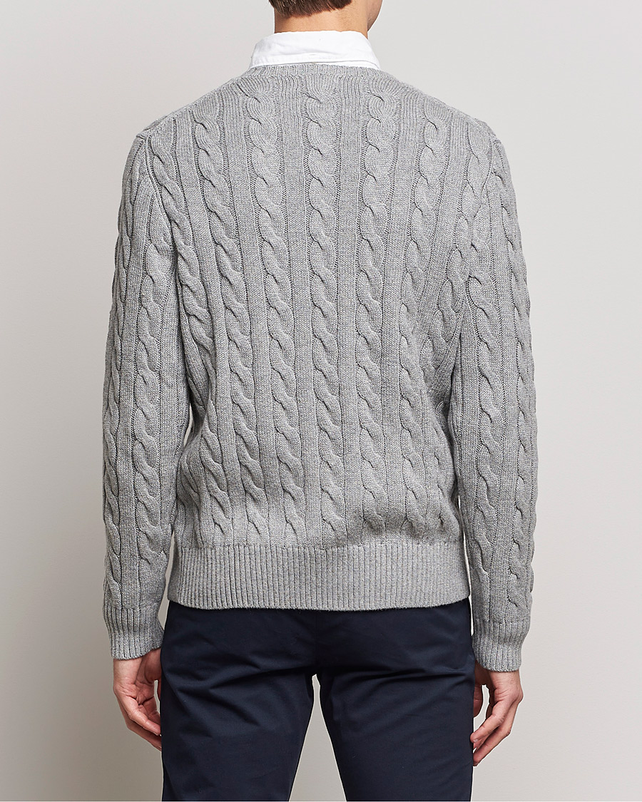 Hombres | Jerséis y prendas de punto | Polo Ralph Lauren | Cotton Cable Pullover Fawn Grey Heather