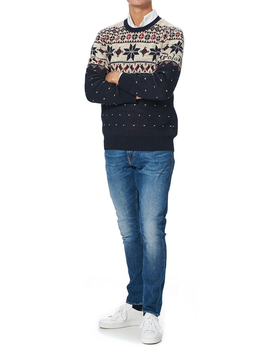 Hombres | Jerséis y prendas de punto | Polo Ralph Lauren | Wool Snowflake Knitted Sweater Navy