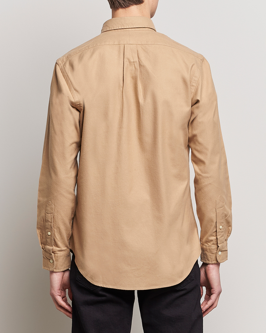Hombres | Camisas | Polo Ralph Lauren | Custom Fit Brushed Flannel Shirt Vintage Khaki