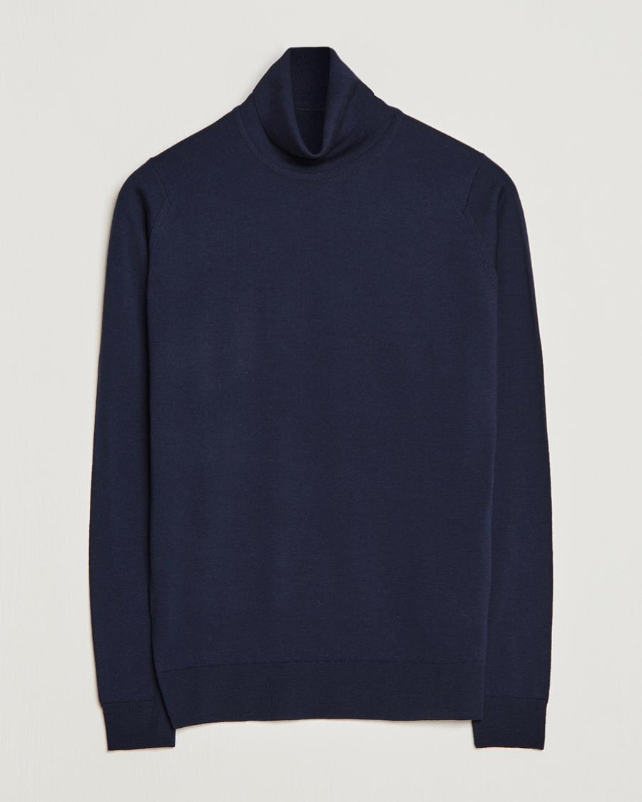 Hombres | Jerséis y prendas de punto | John Smedley | Cherwell Extra Fine Merino Rollneck Midnight