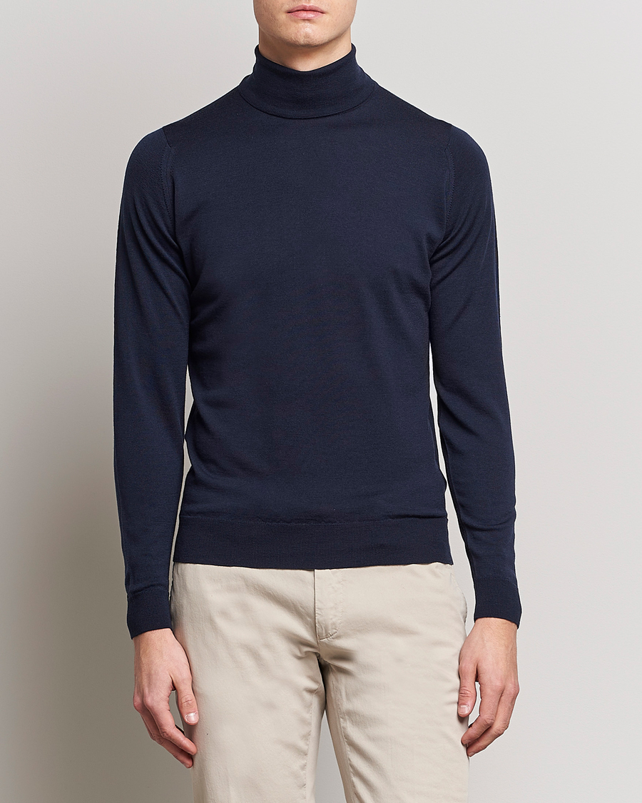 Hombres | Jerséis y prendas de punto | John Smedley | Cherwell Extra Fine Merino Rollneck Midnight