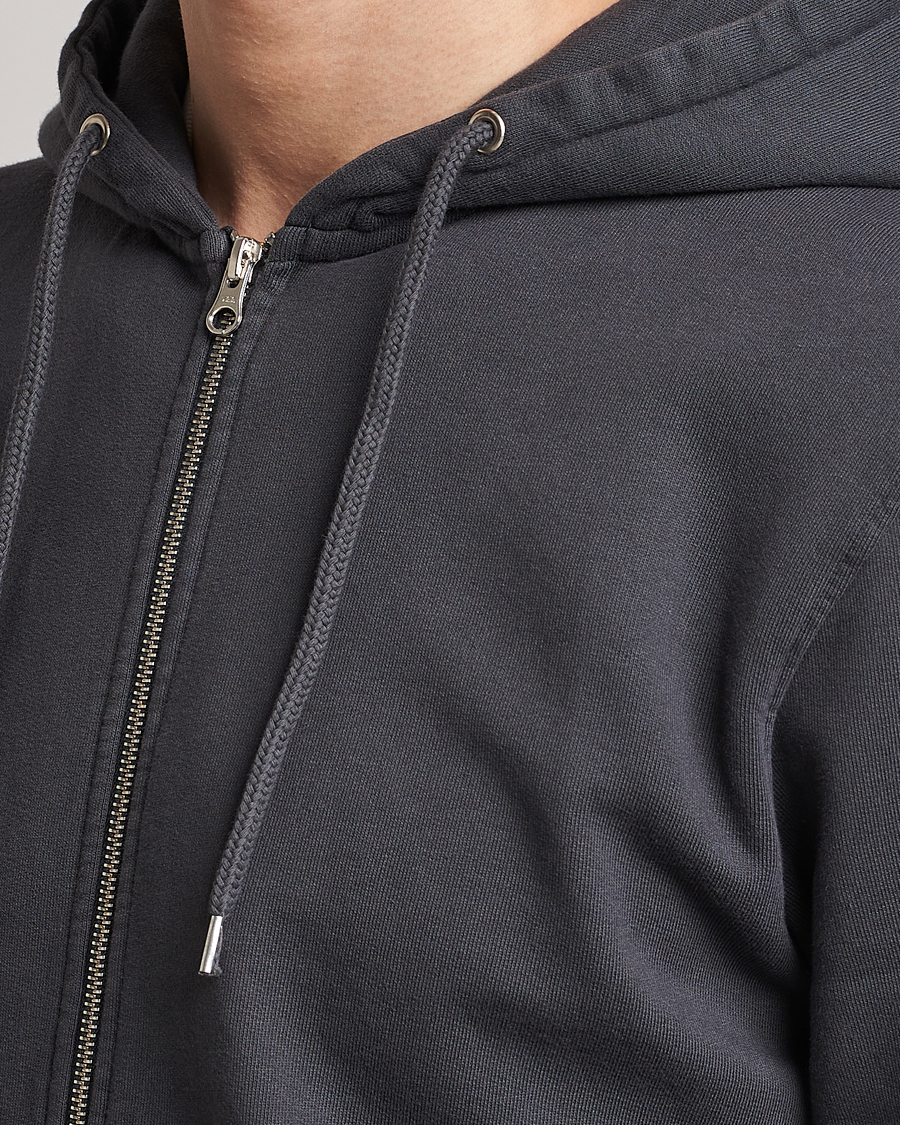 Hombres | Jerséis y prendas de punto | Colorful Standard | Classic Organic Full Zip Hood Lava Grey