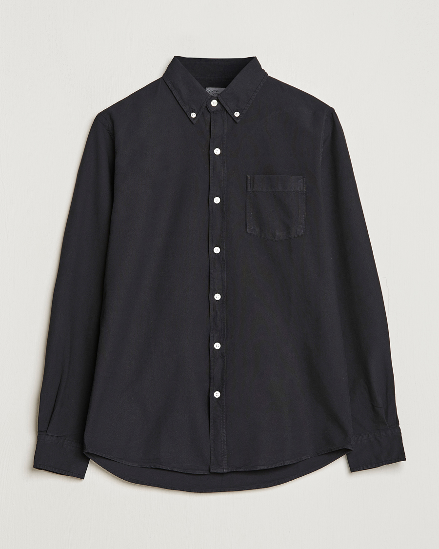 Hombres | Camisas | Colorful Standard | Classic Organic Oxford Button Down Shirt Deep Black