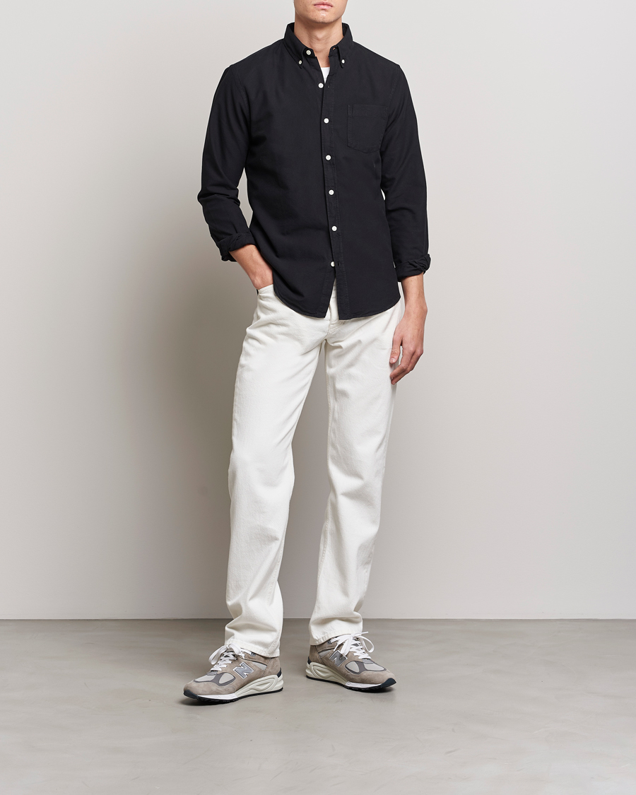 Hombres | Camisas | Colorful Standard | Classic Organic Oxford Button Down Shirt Deep Black
