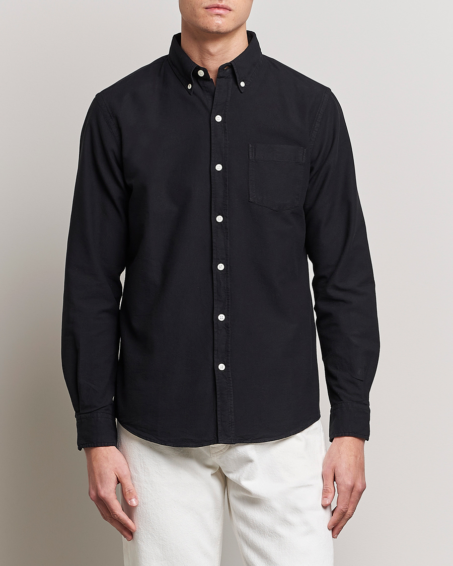 Hombres | Casual | Colorful Standard | Classic Organic Oxford Button Down Shirt Deep Black