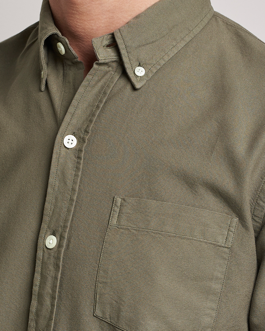 Hombres | Camisas | Colorful Standard | Classic Organic Oxford Button Down Shirt Dusty Olive