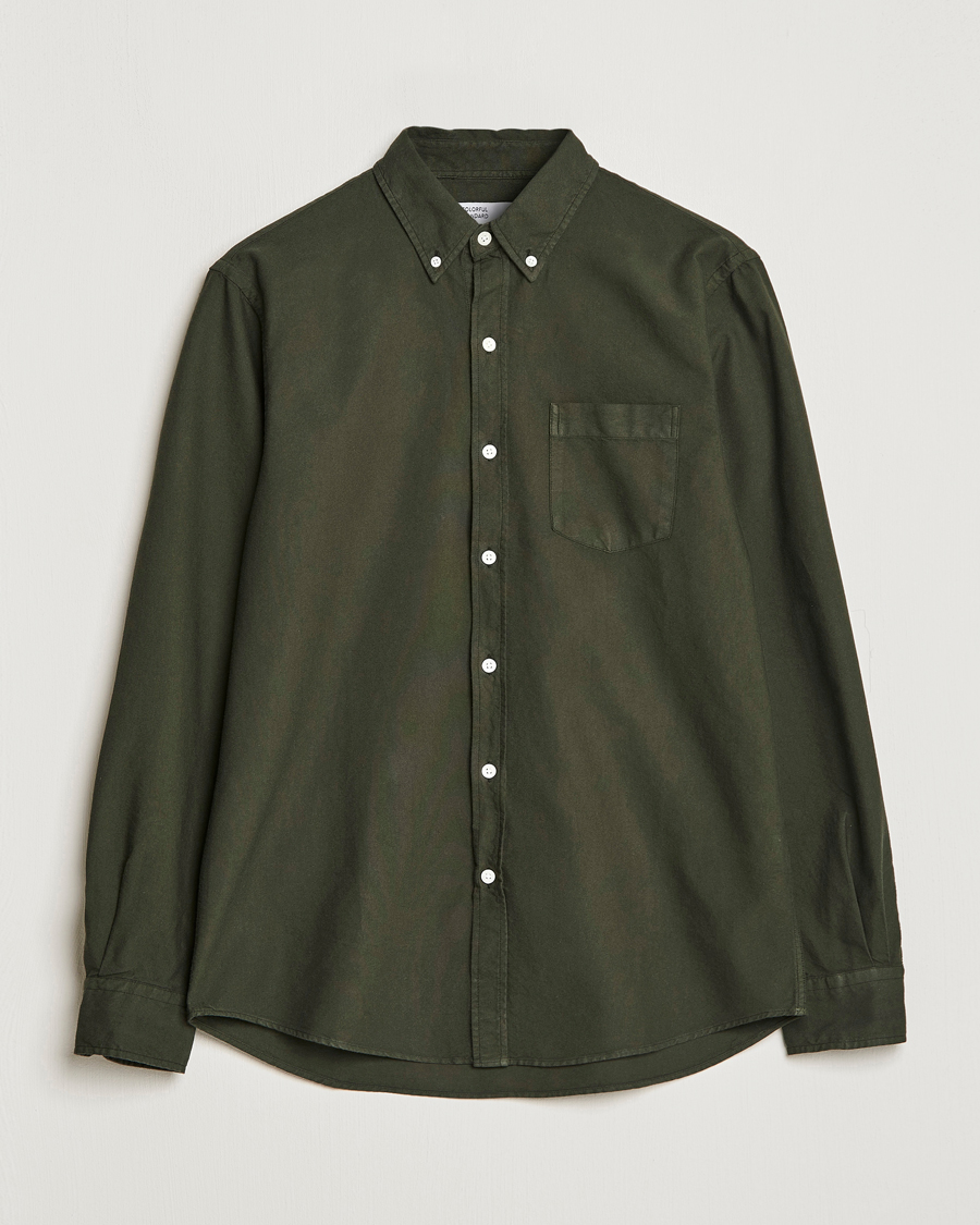 Hombres | Camisas | Colorful Standard | Classic Organic Oxford Button Down Shirt Hunter Green
