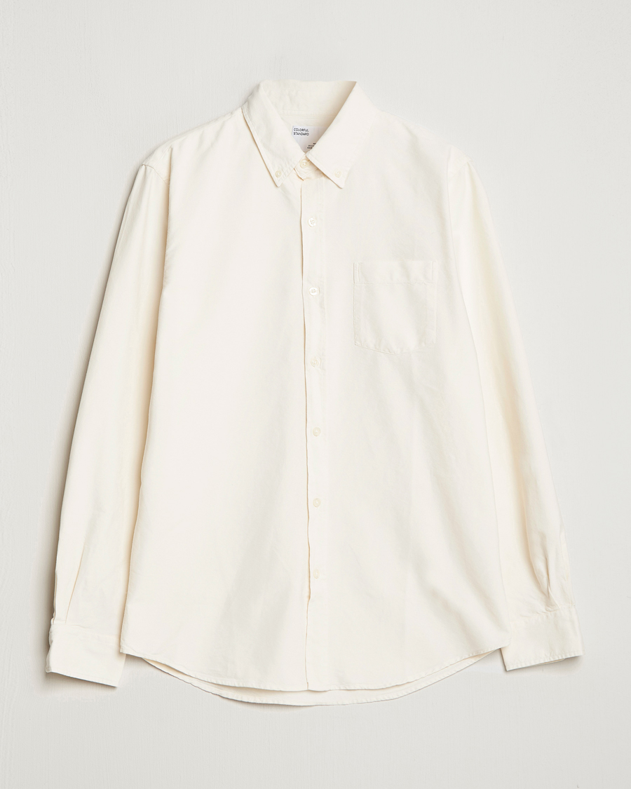 Hombres | Camisas | Colorful Standard | Classic Organic Oxford Button Down Shirt Ivory White