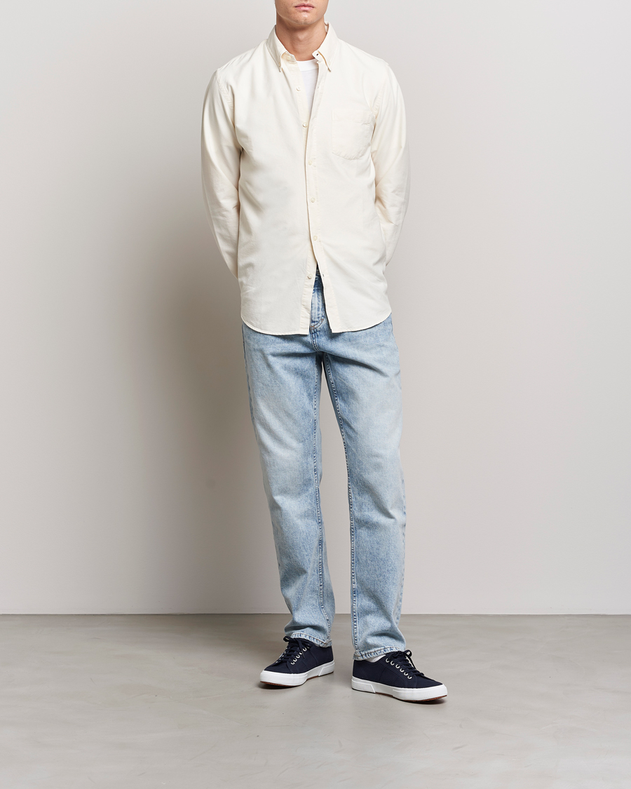Hombres | Camisas | Colorful Standard | Classic Organic Oxford Button Down Shirt Ivory White