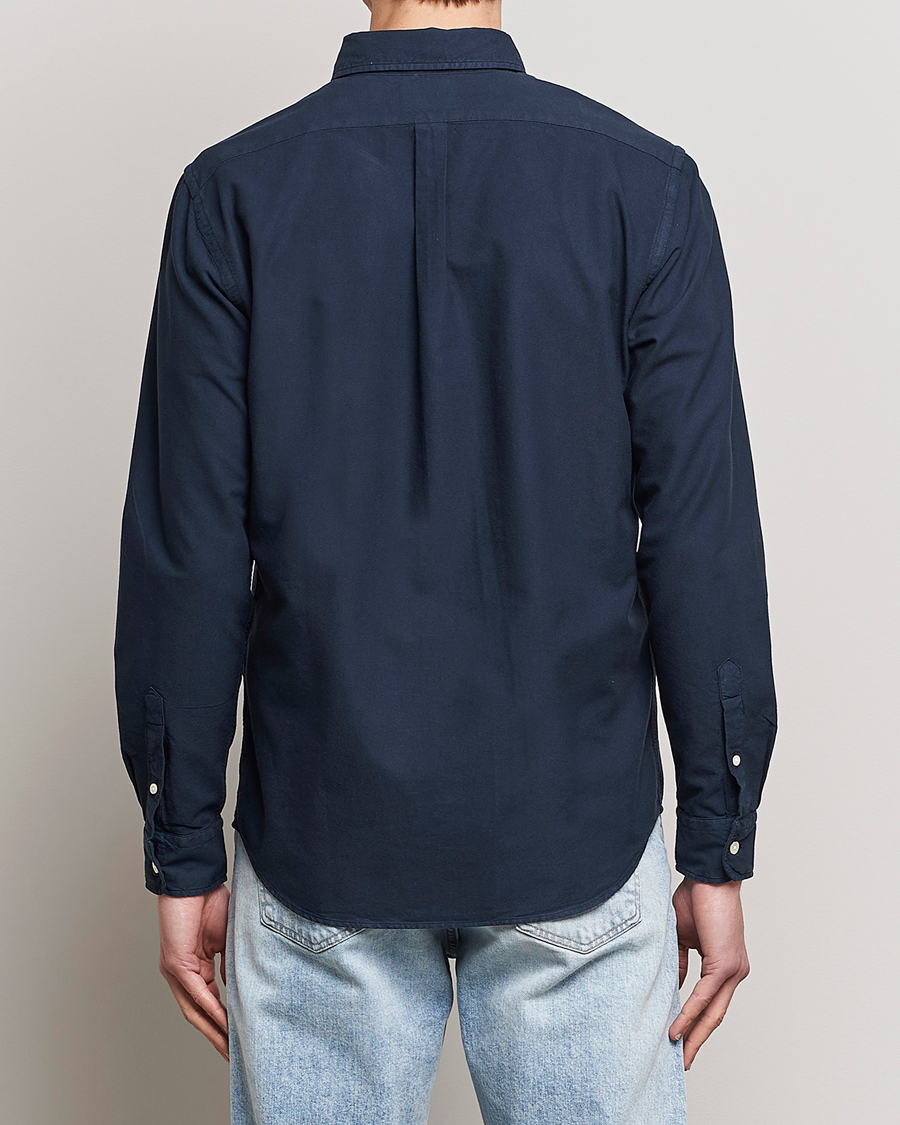 Hombres | Camisas | Colorful Standard | Classic Organic Oxford Button Down Shirt Navy Blue