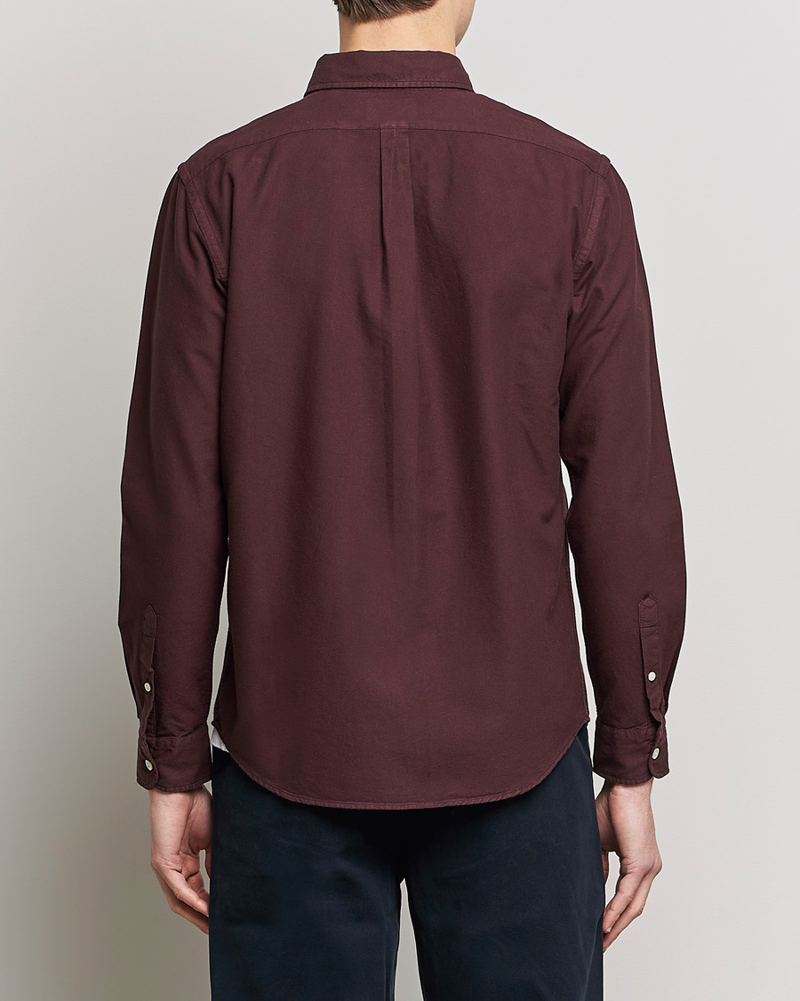 Hombres | Camisas | Colorful Standard | Classic Organic Oxford Button Down Shirt Oxblood Red