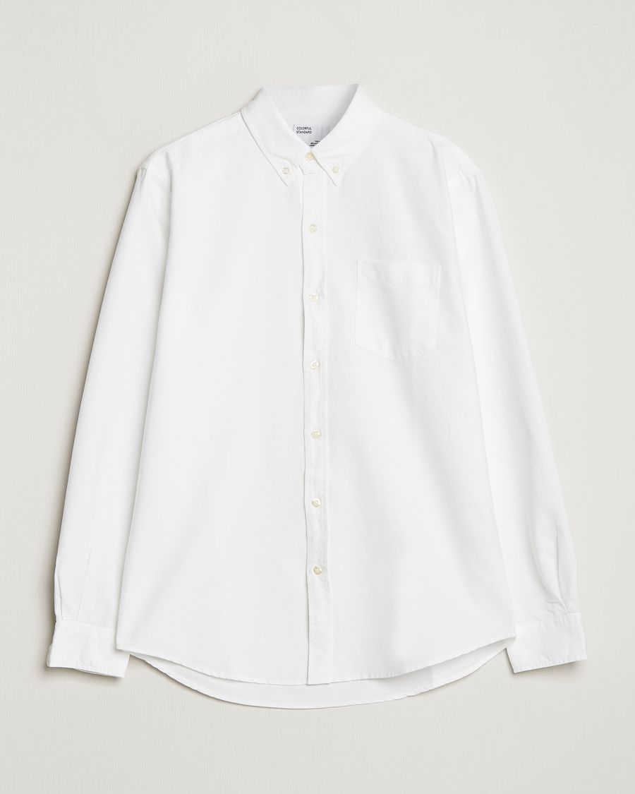 Hombres | Camisas | Colorful Standard | Classic Organic Oxford Button Down Shirt White