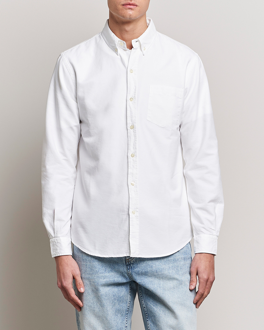 Hombres | Camisas | Colorful Standard | Classic Organic Oxford Button Down Shirt White