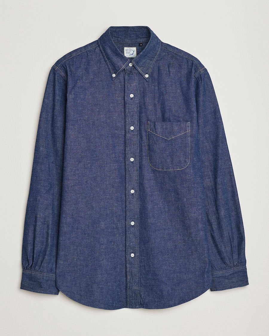 Hombres | Camisas | orSlow | Denim Button Down Shirt One Wash